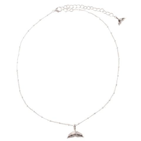 301644 Satellite Chain Whale Tail Necklace