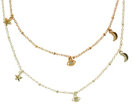 302339 Evil Eye Moon Star Necklace