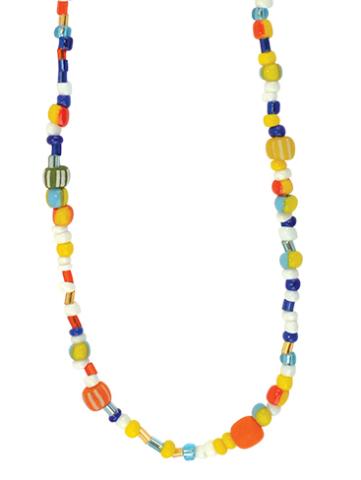 314144 Multi Glass & Beads Necklace