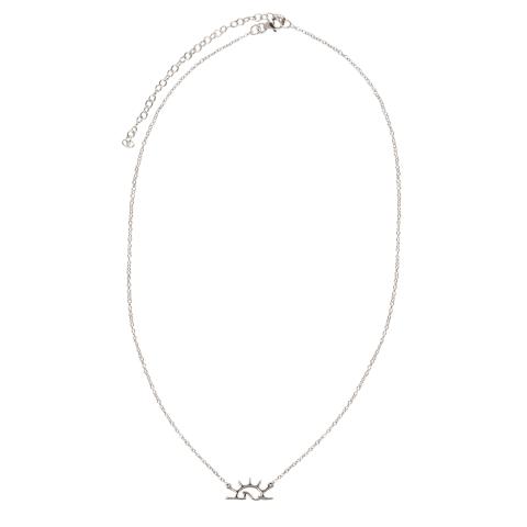 317002 Sterling Sun Wave Necklace