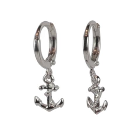 401179 Huggie Anchor Earrings