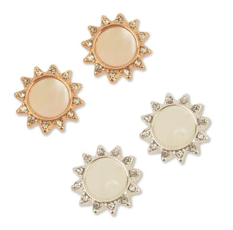 402216 MOP Sun Stud Earrings