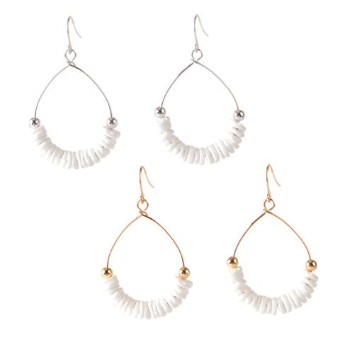 415074 Round Cut Shell Chip Earrings