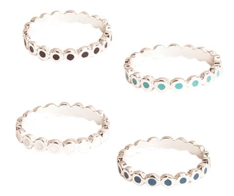 601092 Tiny Enamel Dot Ring