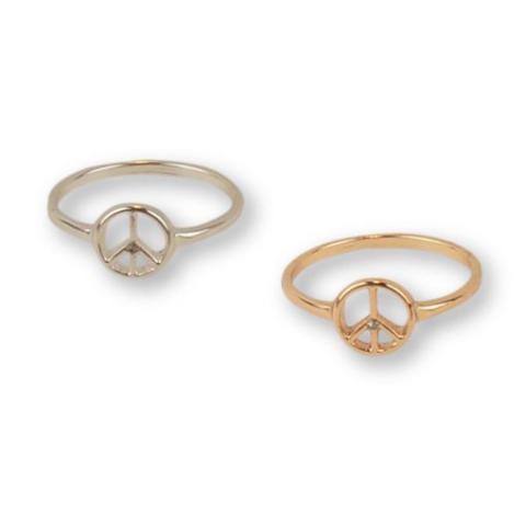 602072 Peace Sign Ring
