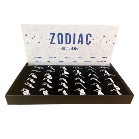 622033 Zodiac Crystal Ring Box of 36