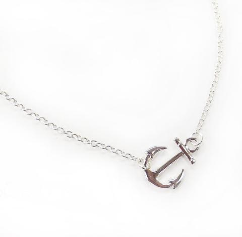 302083 Sideways Anchor Necklace