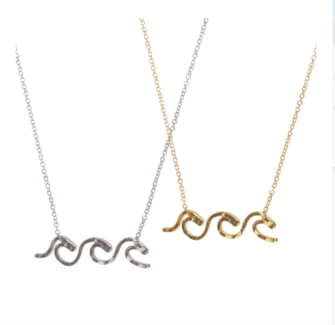 302240 Waves Outline Necklace