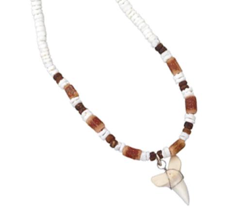 315413 Coco Bamboo & Shell Sharktooth Necklace