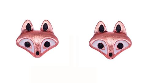 402091 Fox Head Earrings