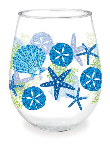 Wine Tumbler - Beach Batik