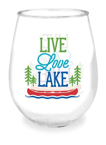 Wine Tumbler - Live Love Lake