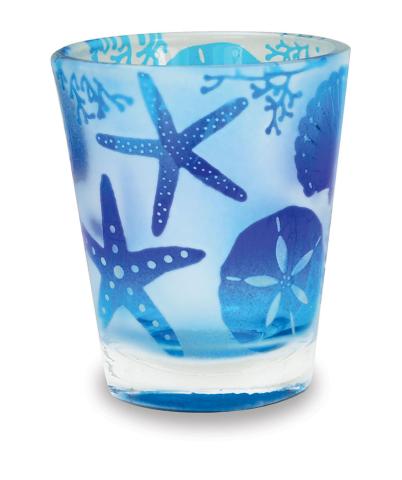 Frosted Shot Glass - Beach Batik