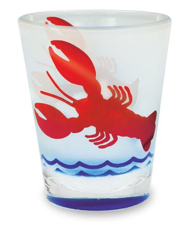 Frosted Shot Glass - Lobster