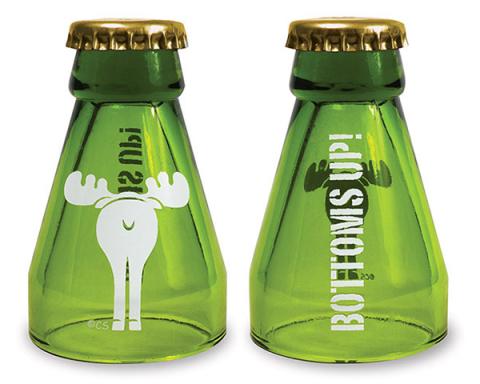 Beer Bottle Shot Glass - Bottoms Up Moose