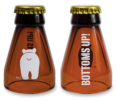 Beer Bottle Shot Glass - Bottoms Up Bear