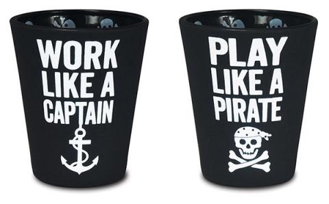 Velvet Shot Glass - Work Like a Captain