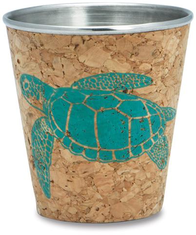 Steel and Cork Shot Glass- Turtle