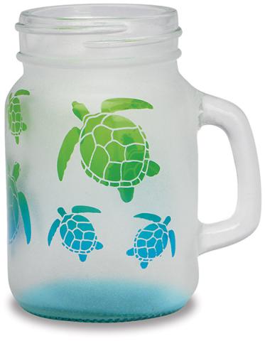 Mini Ball Jar Shot Glass - Turtles