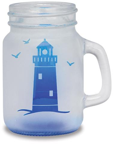 mini Ball Jar Shot Glass - Lighthouse