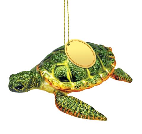 Blown Glass Ornament - Turtle