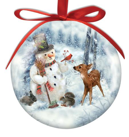 Ball Ornament - Snowman and Friends