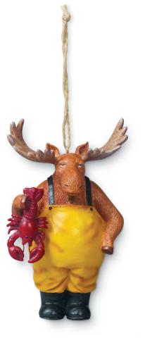 Resin Ornament - PJ Moose & Lobster
