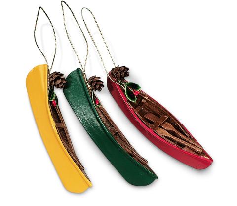 Wood Ornament - Canoe Assorted