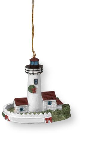 Resin Ornament - Christmas Lighthouse
