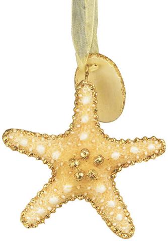 Resin Ornament - Starfish w/Glitter