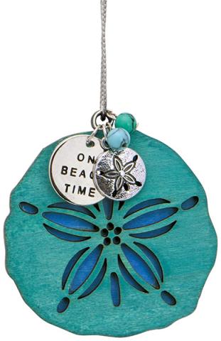 Wood & Metal Ornament - Sand Dollar