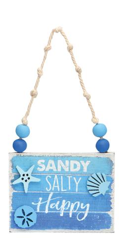 Sign Ornament - Sandy Salty Happy