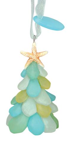 Resin Ornament - Sea Glass Tree