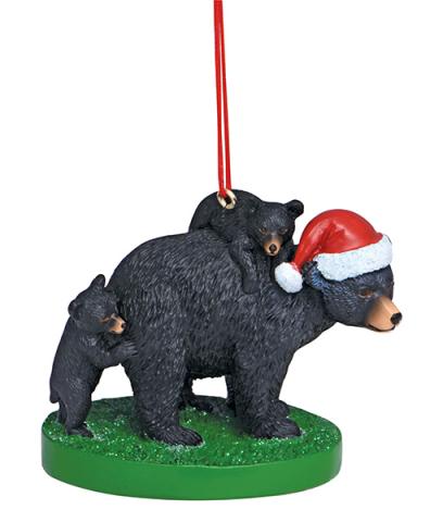 Resin Ornament - Black Bear Family