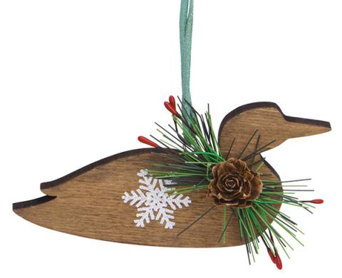 Die-Cut Wooden Ornament - Loon