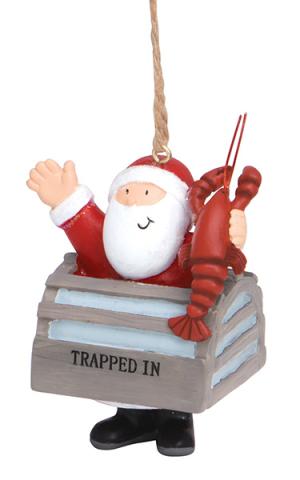 Resin Ornament - Santa Trapped In
