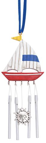 Resin Ornament - Wind Chime Sailboat