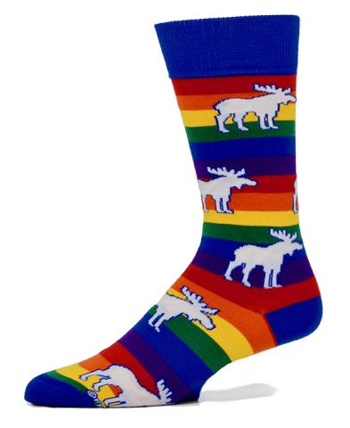 Moose Rainbow Rugby Socks Adult 9-11