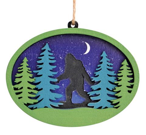 Laser Cut Wood Ornament - Big Foot