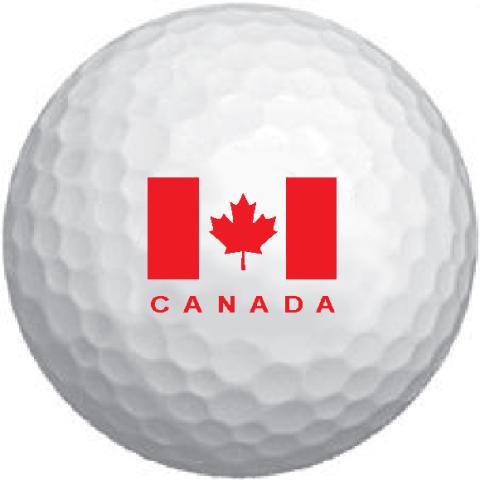 Canada Flag Golf Ball