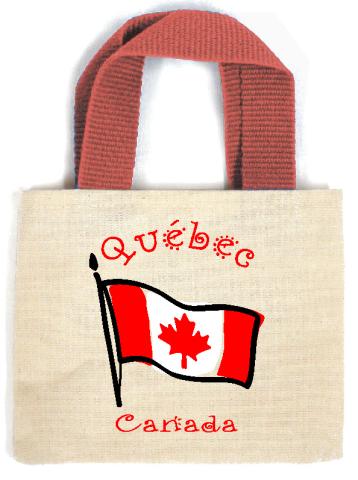 Maple Taffy Tote Canada Waving Flag Quebec