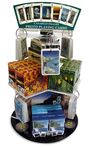 Large Acrylic 2 Tier Playing Cards Display