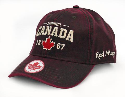 Wax/Oil Burgundy w/Canada 1867 Hat