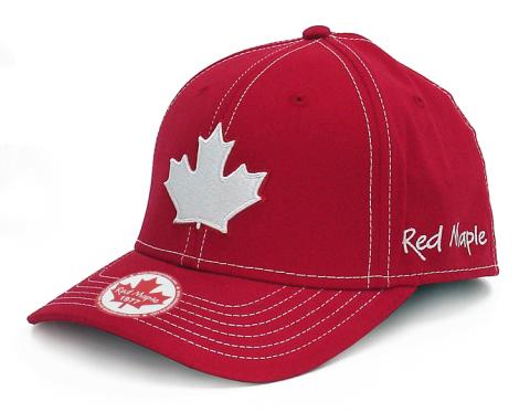 Fitted Red w/3D Maple Leaf Hat S/M