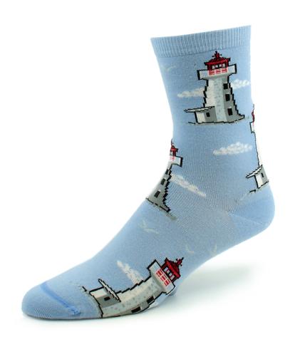 Peggy's Cove Lighthouse Socks Adult 9-11