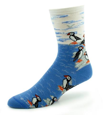 Puffin Rocks Socks Adult 10-13