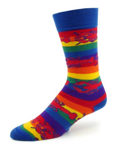 Lobster Rainbow Rugby Sock Adult 9-11