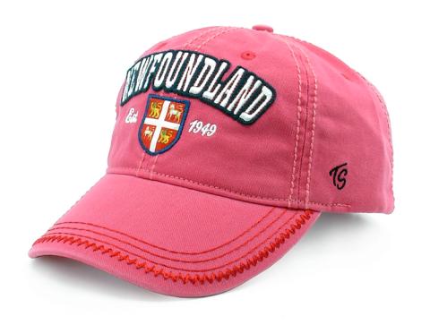 Newfoundland Applique Crest Hot Red Hat